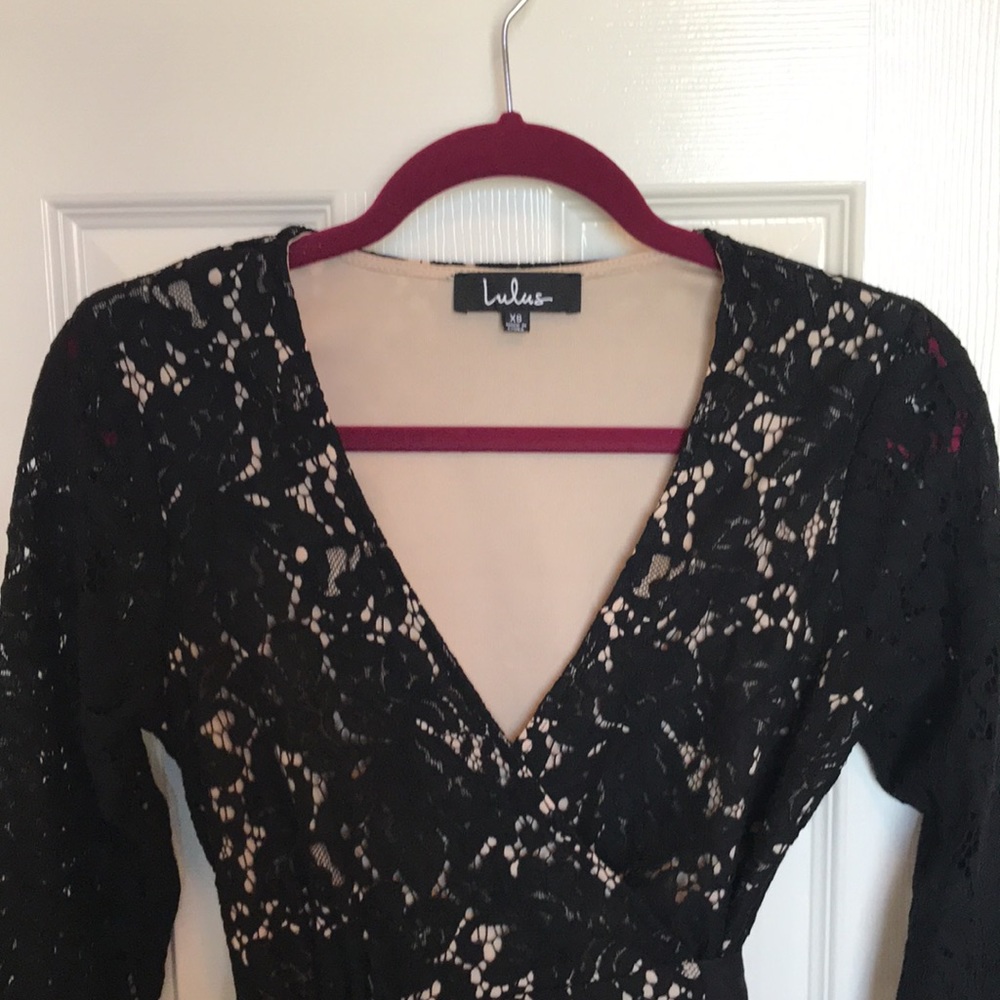 Lulu's Black Lace Midi Dress - Picture 4 of 8